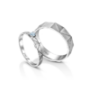 Anchored in Strength platinum bands rings for couples in UAE