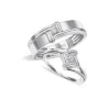 A Loving Embrace platinum bands rings for couples in UAE,