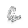 Blissful Balance Platinum Couple Rings