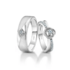 Blissful Balance Platinum Couple Rings