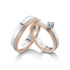 Hearts in Harmony collection – platinum bands rings for couples in UAE