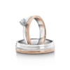 Hearts in Harmony collection – platinum bands rings for couples in UAE